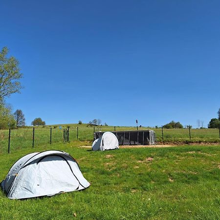 Camping, Zabierz Wlasny Namiot Kameralne Pole Namiotowe Z Basenem Kinem Plenerowym Miejscem Na Ognisko I Placem Zabaw Zywe Zwierzeta Agroturystyka Giebultow  外观 照片